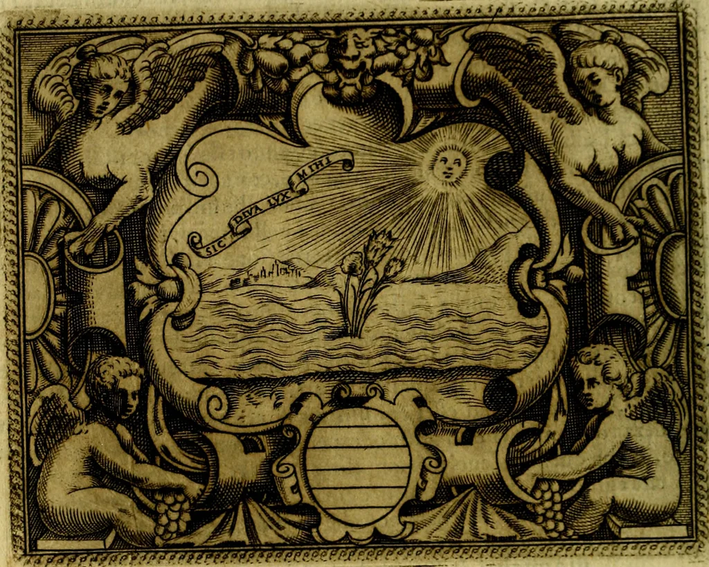 An illustration from Le imprese illustri del S.or Ieronimo Ruscelli., 1584, leaf 195
