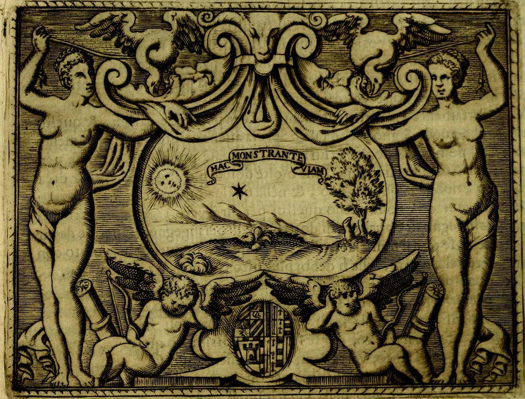 An illustration from Le imprese illustri del S.or Ieronimo Ruscelli., 1584, leaf 203