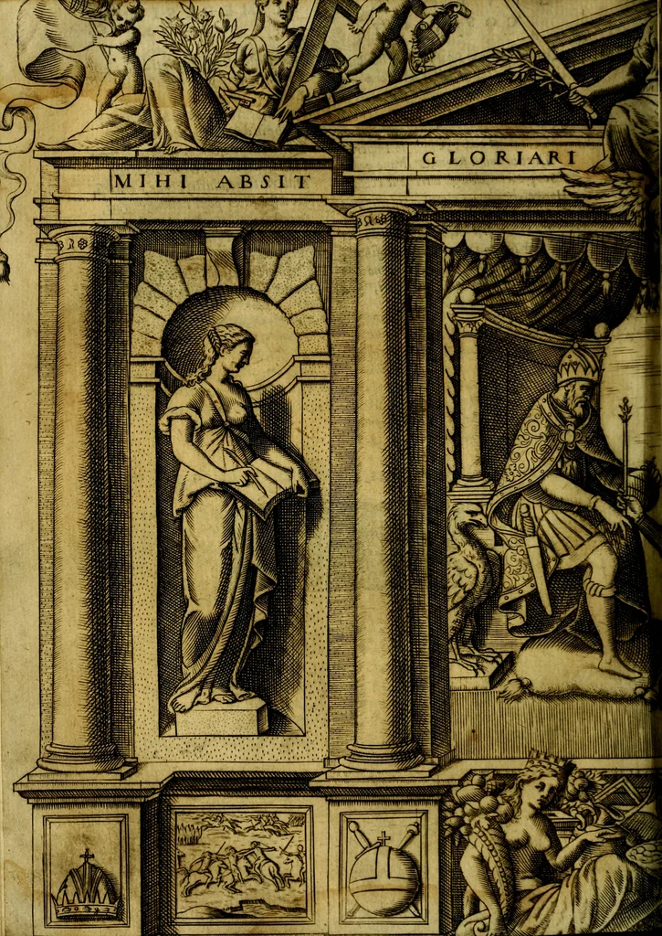 An illustration from Le imprese illustri del S.or Ieronimo Ruscelli., 1584, leaf 215