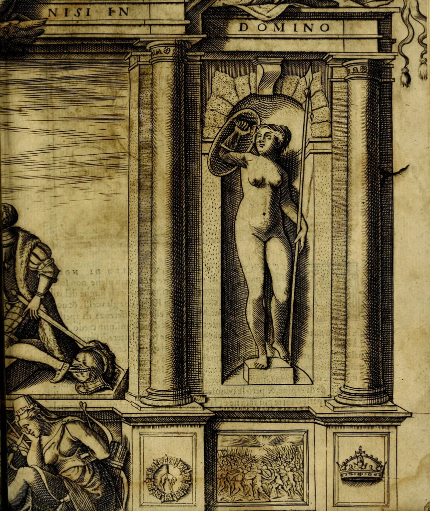 An illustration from Le imprese illustri del S.or Ieronimo Ruscelli., 1584, leaf 216