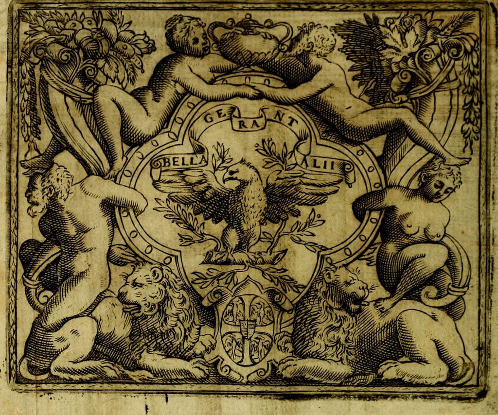 An illustration from Le imprese illustri del S.or Ieronimo Ruscelli., 1584, leaf 217