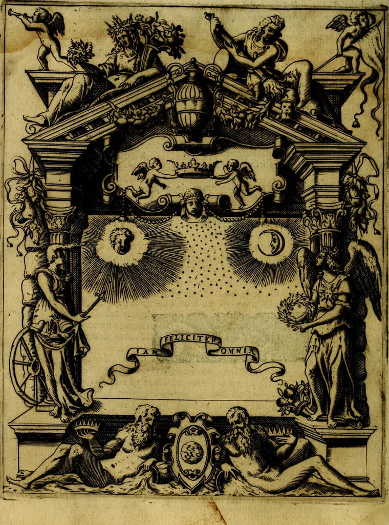 An illustration from Le imprese illustri del S.or Ieronimo Ruscelli., 1584, leaf 277