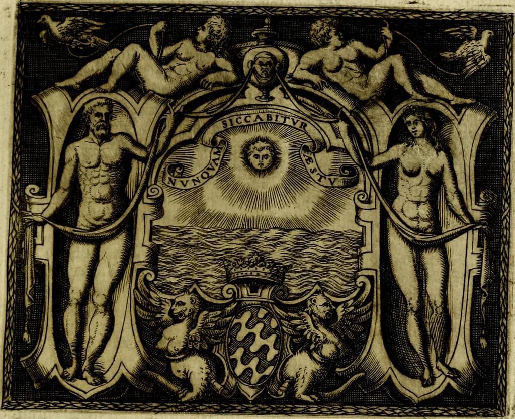 An illustration from Le imprese illustri del S.or Ieronimo Ruscelli., 1584, leaf 350