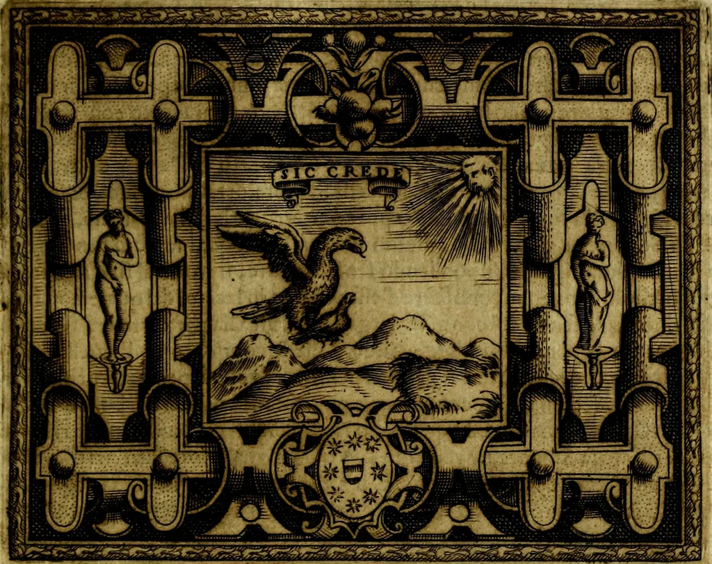 An illustration from Le imprese illustri del S.or Ieronimo Ruscelli., 1584, leaf 354
