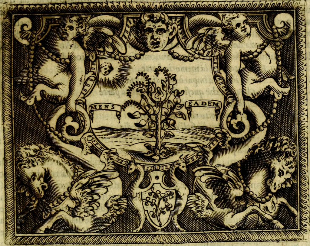An illustration from Le imprese illustri del S.or Ieronimo Ruscelli., 1584, leaf 380