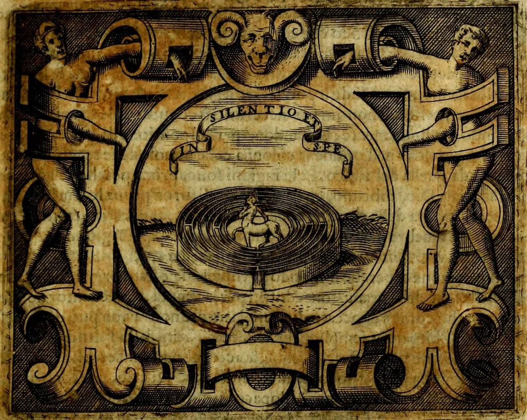 An illustration from Le imprese illustri del S.or Ieronimo Ruscelli., 1584, leaf 392