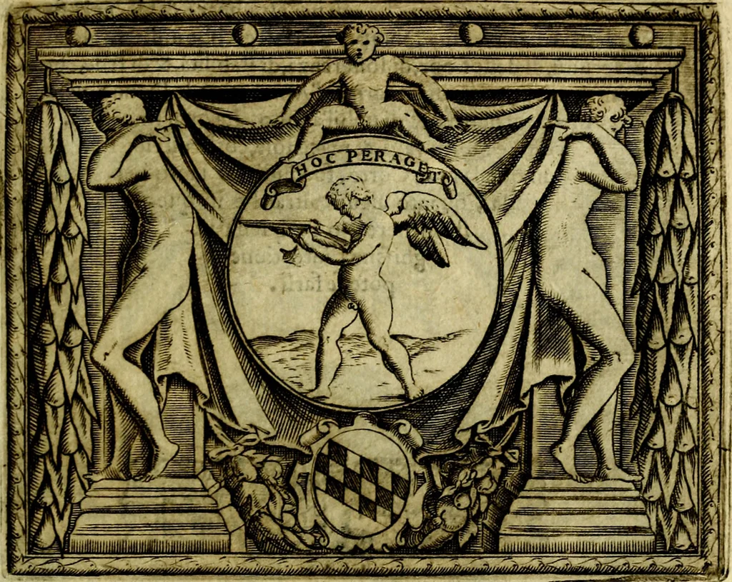 An illustration from Le imprese illustri del S.or Ieronimo Ruscelli., 1584, leaf 396