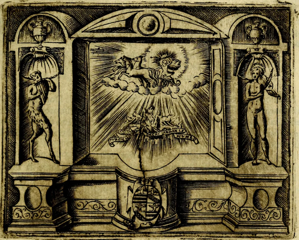 An illustration from Le imprese illustri del S.or Ieronimo Ruscelli., 1584, leaf 406