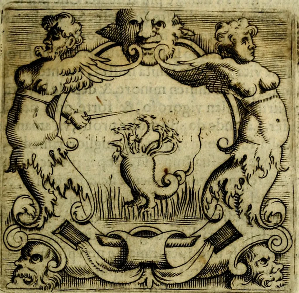 An illustration from Le imprese illustri del S.or Ieronimo Ruscelli., 1584, leaf 410