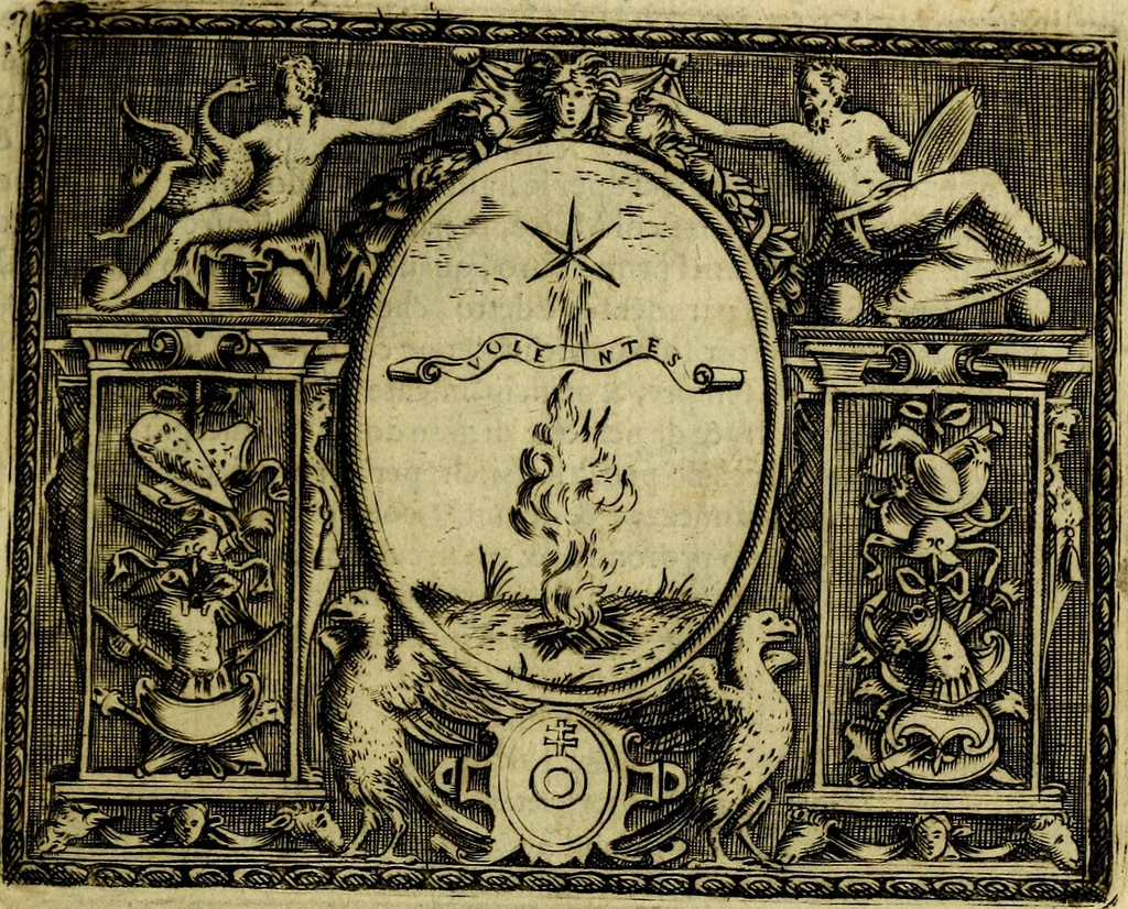 An illustration from Le imprese illustri del S.or Ieronimo Ruscelli., 1584, leaf 412