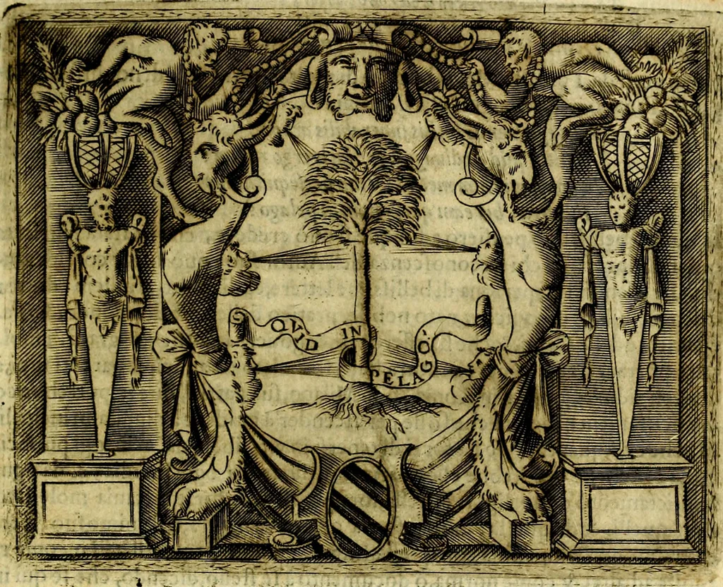 An illustration from Le imprese illustri del S.or Ieronimo Ruscelli., 1584, leaf 418