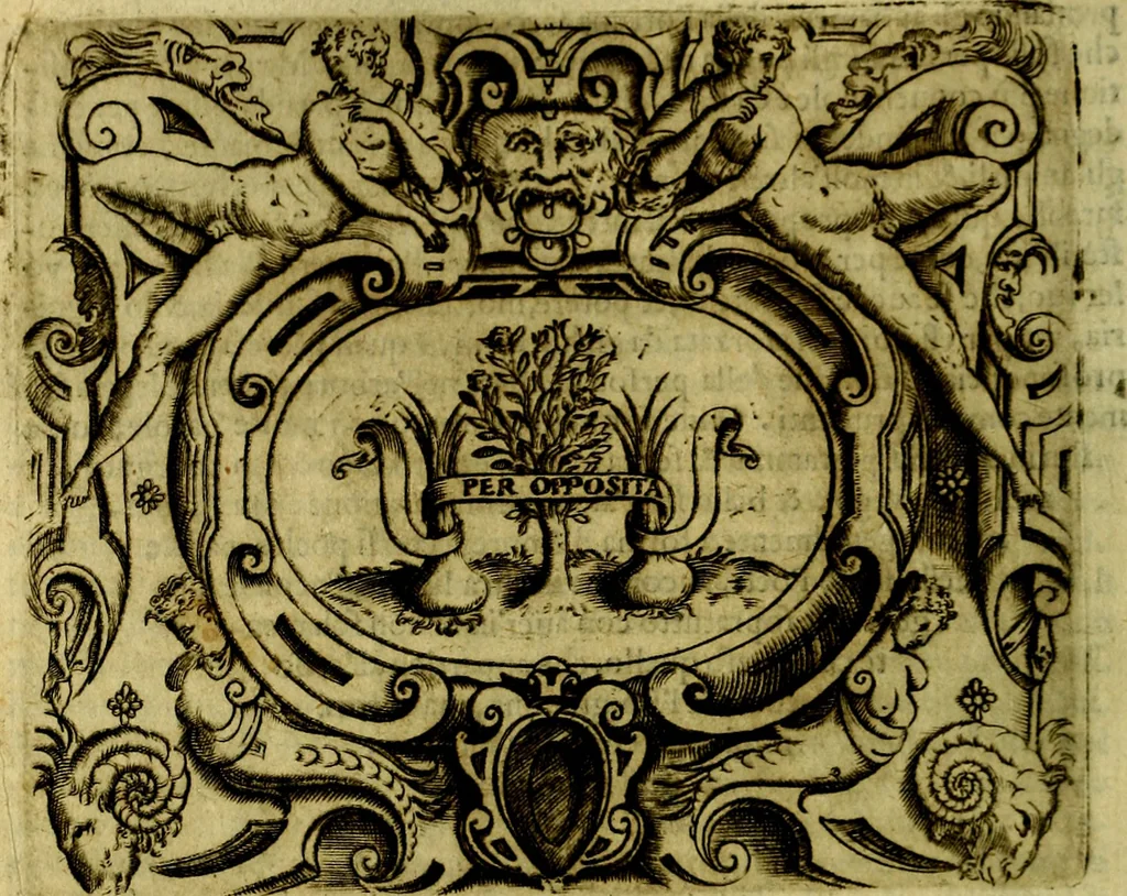 An illustration from Le imprese illustri del S.or Ieronimo Ruscelli., 1584, leaf 421