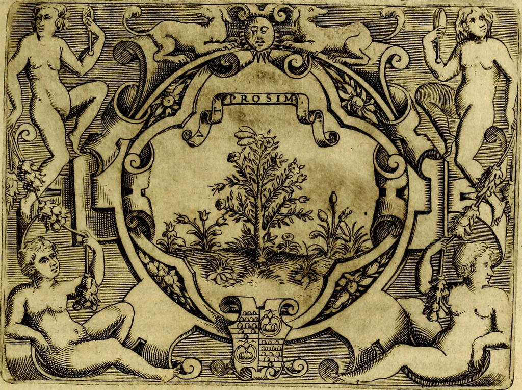 An illustration from Le imprese illustri del S.or Ieronimo Ruscelli., 1584, leaf 438