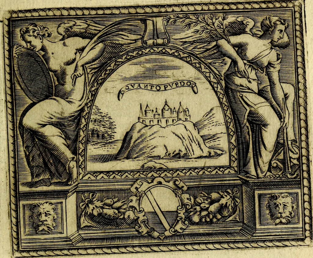 An illustration from Le imprese illustri del S.or Ieronimo Ruscelli., 1584, leaf 442