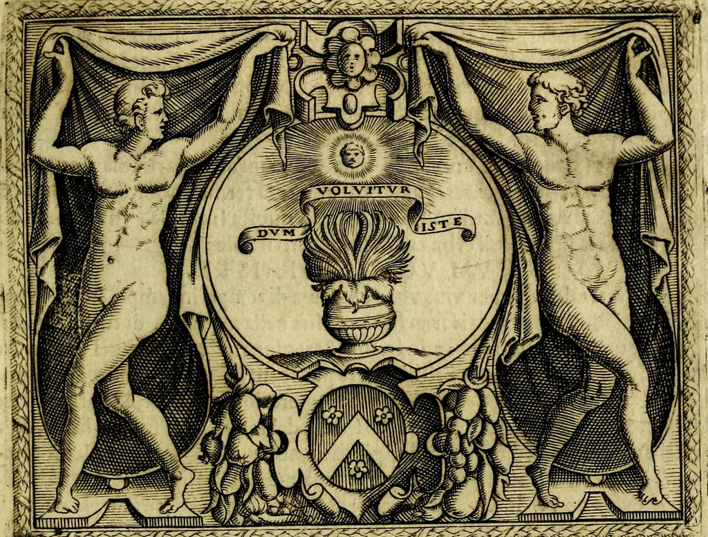 An illustration from Le imprese illustri del S.or Ieronimo Ruscelli., 1584, leaf 448