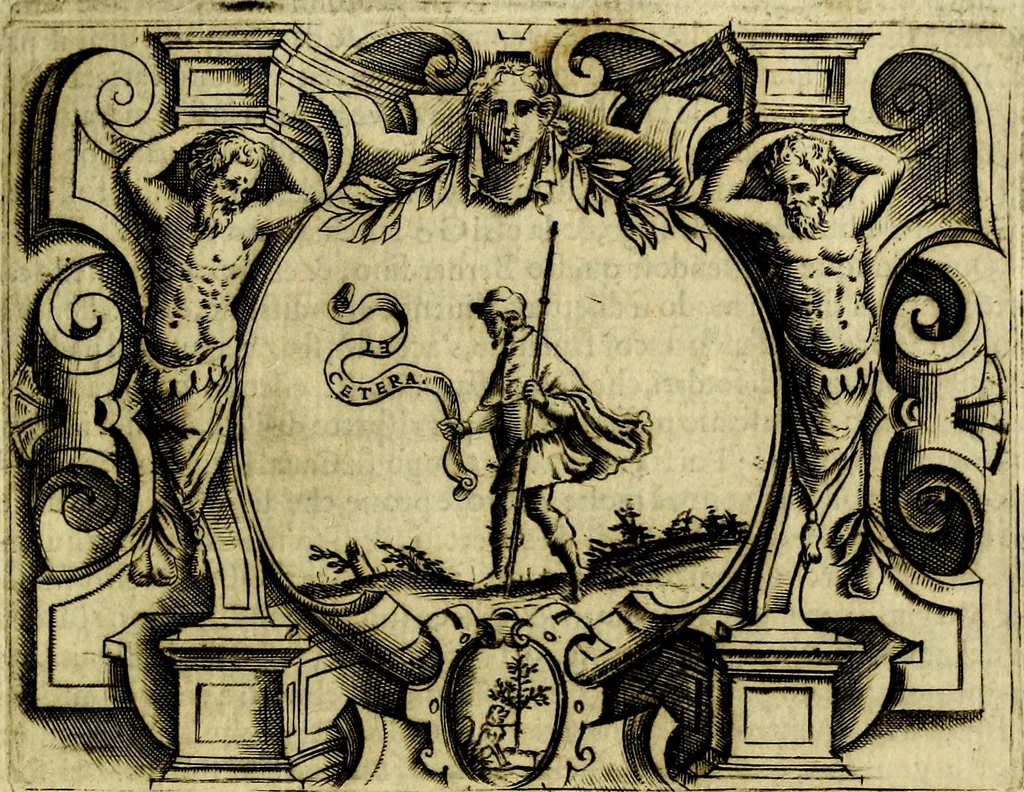 An illustration from Le imprese illustri del S.or Ieronimo Ruscelli., 1584, leaf 454