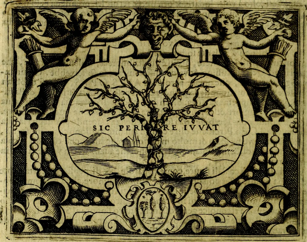 An illustration from Le imprese illustri del S.or Ieronimo Ruscelli., 1584, leaf 461