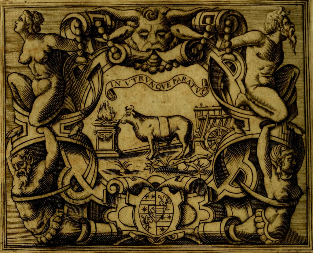 An illustration from Le imprese illustri del S.or Ieronimo Ruscelli., 1584, leaf 479