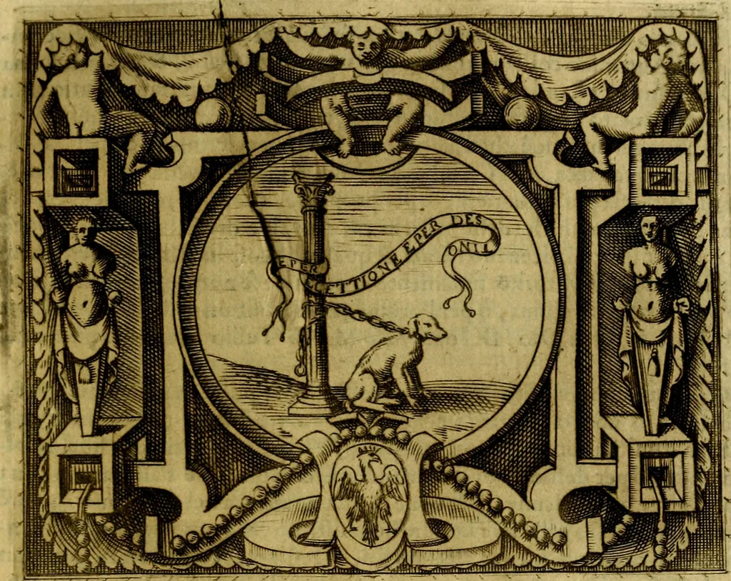 An illustration from Le imprese illustri del S.or Ieronimo Ruscelli., 1584, leaf 488