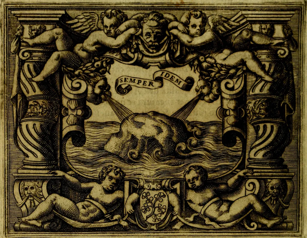 An illustration from Le imprese illustri del S.or Ieronimo Ruscelli., 1584, leaf 505