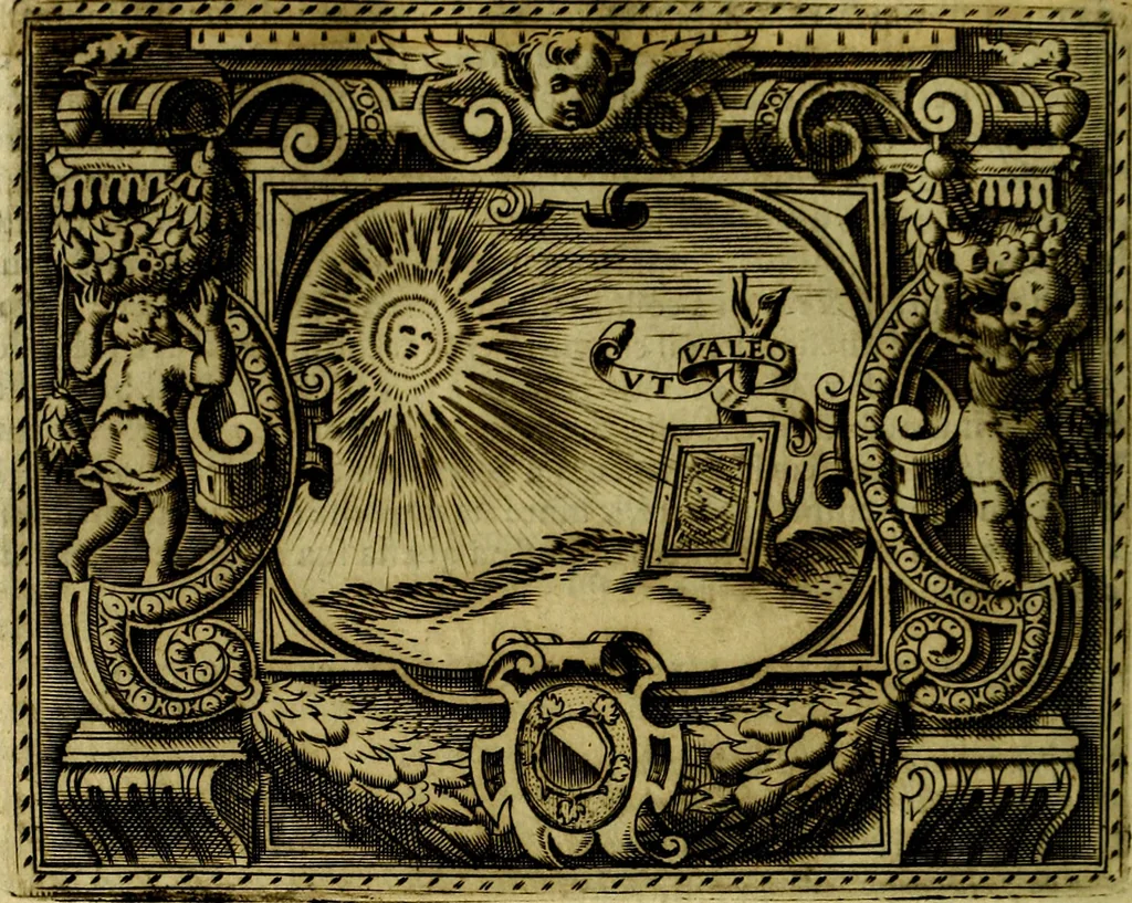 An illustration from Le imprese illustri del S.or Ieronimo Ruscelli., 1584, leaf 537
