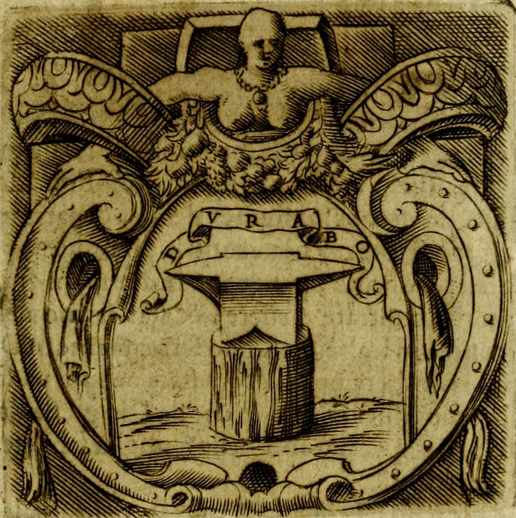 An illustration from Le imprese illustri del S.or Ieronimo Ruscelli., 1584, leaf 54