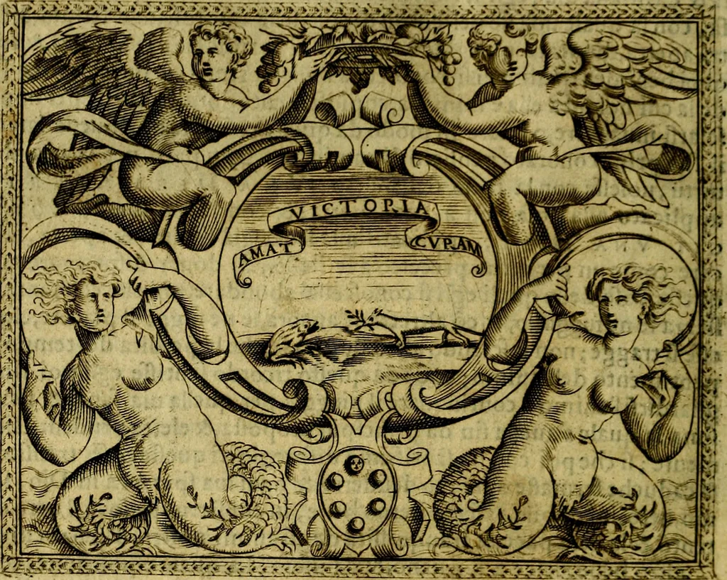 An illustration from Le imprese illustri del S.or Ieronimo Ruscelli., 1584, leaf 545