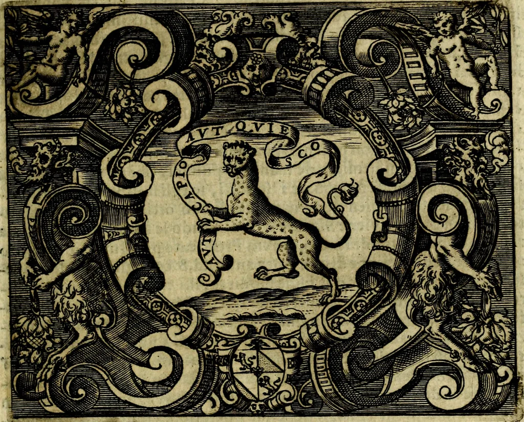 An illustration from Le imprese illustri del S.or Ieronimo Ruscelli., 1584, leaf 564