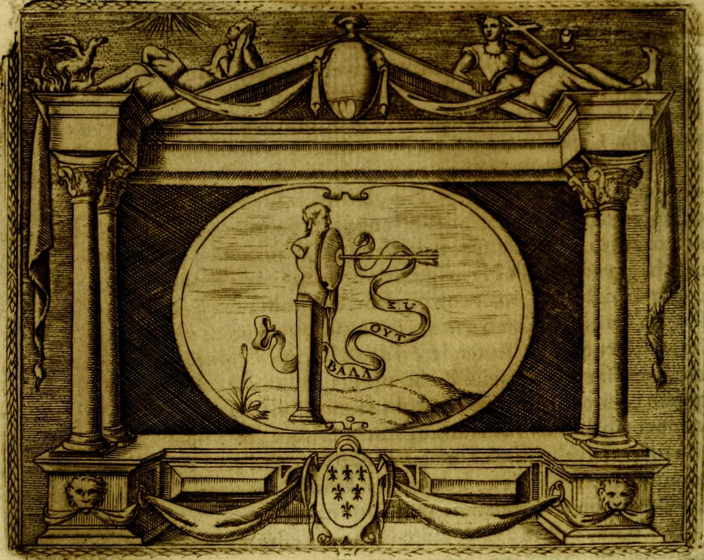 An illustration from Le imprese illustri del S.or Ieronimo Ruscelli., 1584, leaf 57