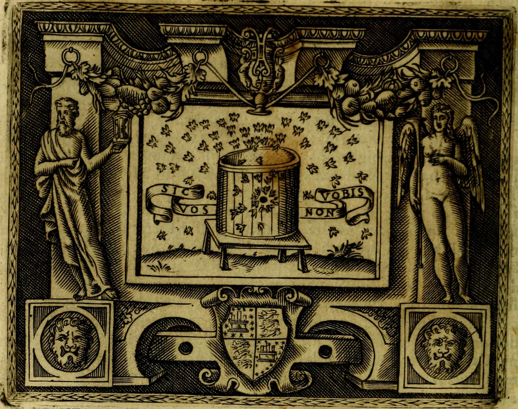 An illustration from Le imprese illustri del S.or Ieronimo Ruscelli., 1584, leaf 77