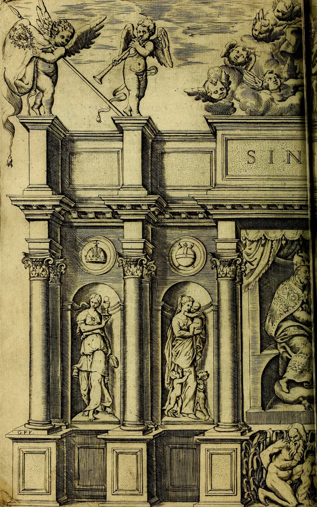 An illustration from Le imprese illustri del S.or Ieronimo Ruscelli., 1584, leaf 141