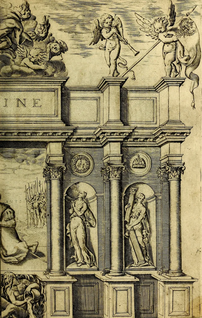 An illustration from Le imprese illustri del S.or Ieronimo Ruscelli., 1584, leaf 142