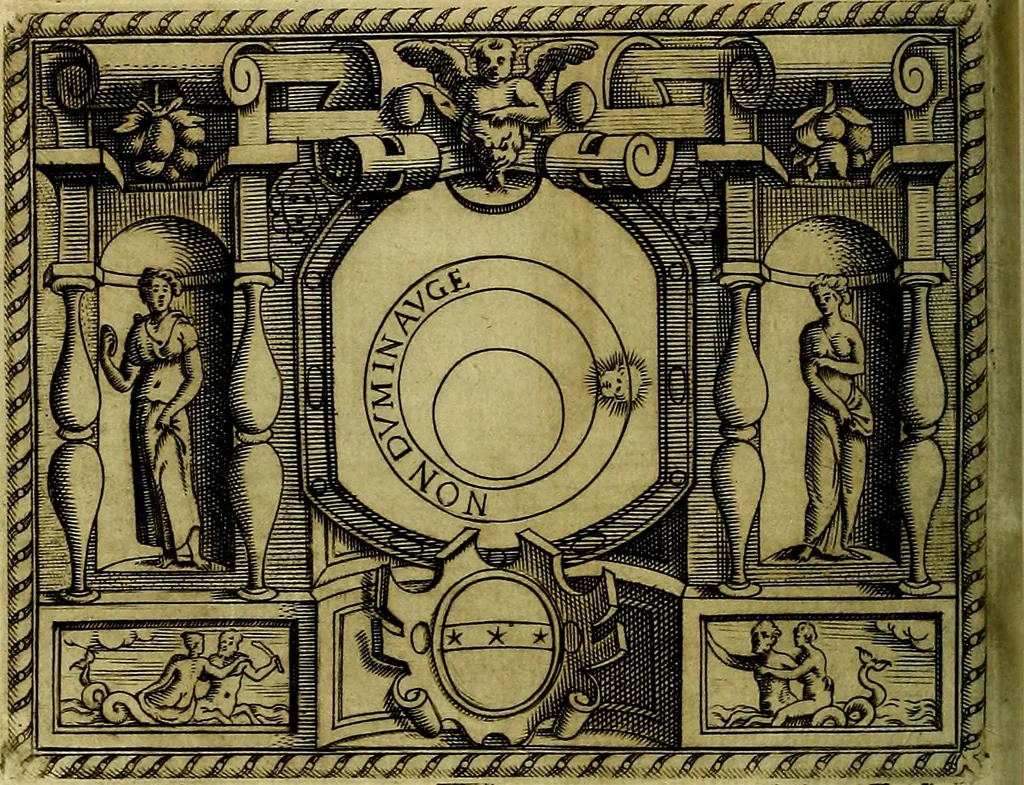 An illustration from Le imprese illustri del S.or Ieronimo Ruscelli., 1584, leaf 143