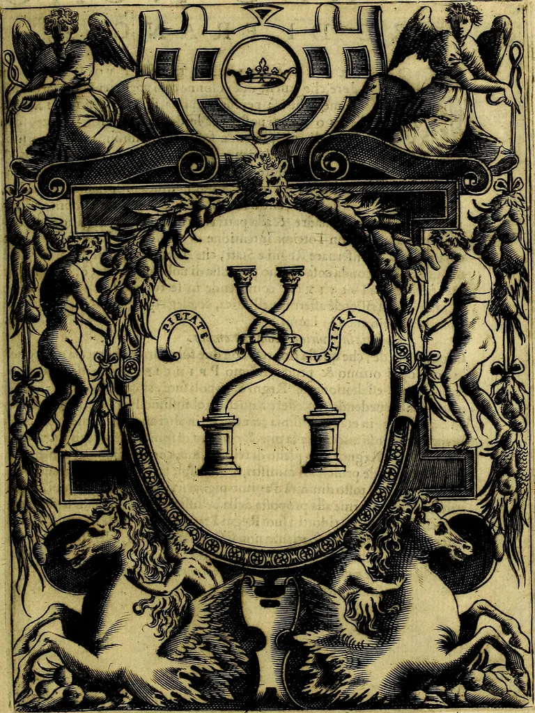 An illustration from Le imprese illustri del S.or Ieronimo Ruscelli., 1584, leaf 148