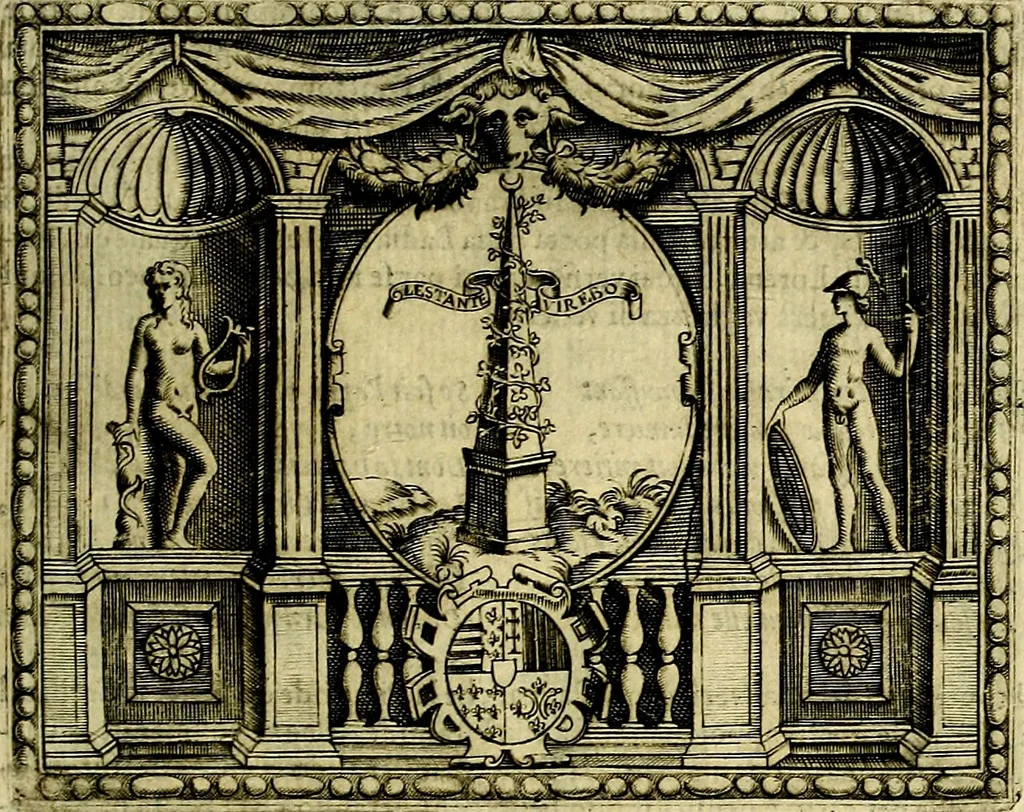 An illustration from Le imprese illustri del S.or Ieronimo Ruscelli., 1584, leaf 156