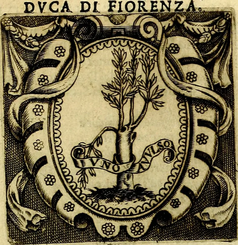 An illustration from Le imprese illustri del S.or Ieronimo Ruscelli., 1584, leaf 168