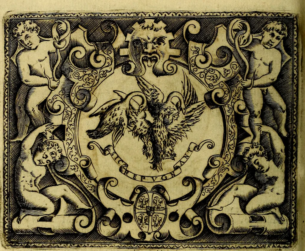 An illustration from Le imprese illustri del S.or Ieronimo Ruscelli., 1584, leaf 185