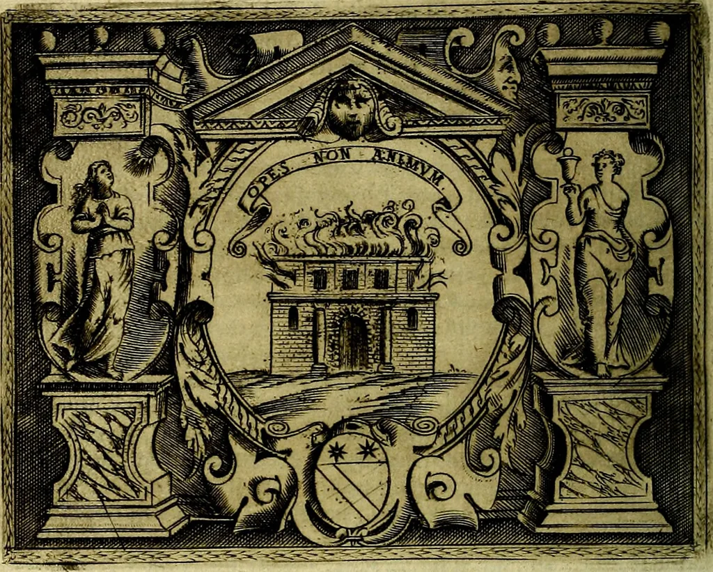 An illustration from Le imprese illustri del S.or Ieronimo Ruscelli., 1584, leaf 193