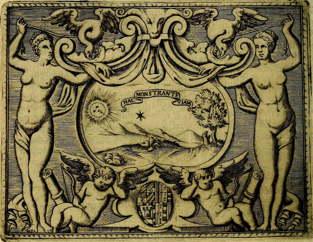 An illustration from Le imprese illustri del S.or Ieronimo Ruscelli., 1584, leaf 217