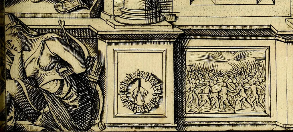 An illustration from Le imprese illustri del S.or Ieronimo Ruscelli., 1584, leaf 230