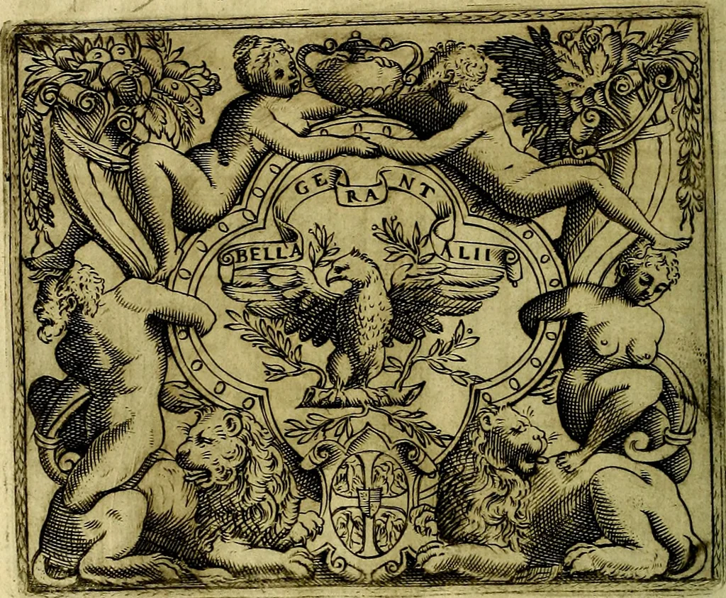 An illustration from Le imprese illustri del S.or Ieronimo Ruscelli., 1584, leaf 231