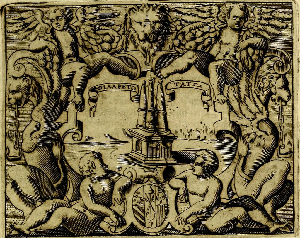 An illustration from Le imprese illustri del S.or Ieronimo Ruscelli., 1584, leaf 272