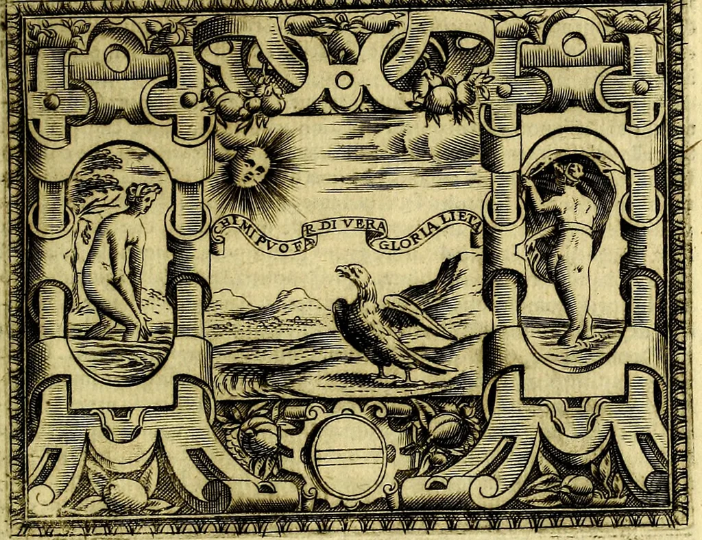 An illustration from Le imprese illustri del S.or Ieronimo Ruscelli., 1584, leaf 278