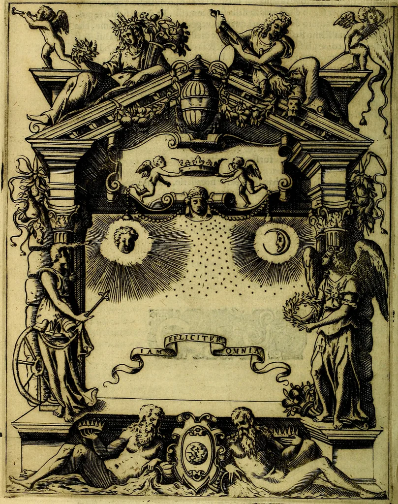 An illustration from Le imprese illustri del S.or Ieronimo Ruscelli., 1584, leaf 295