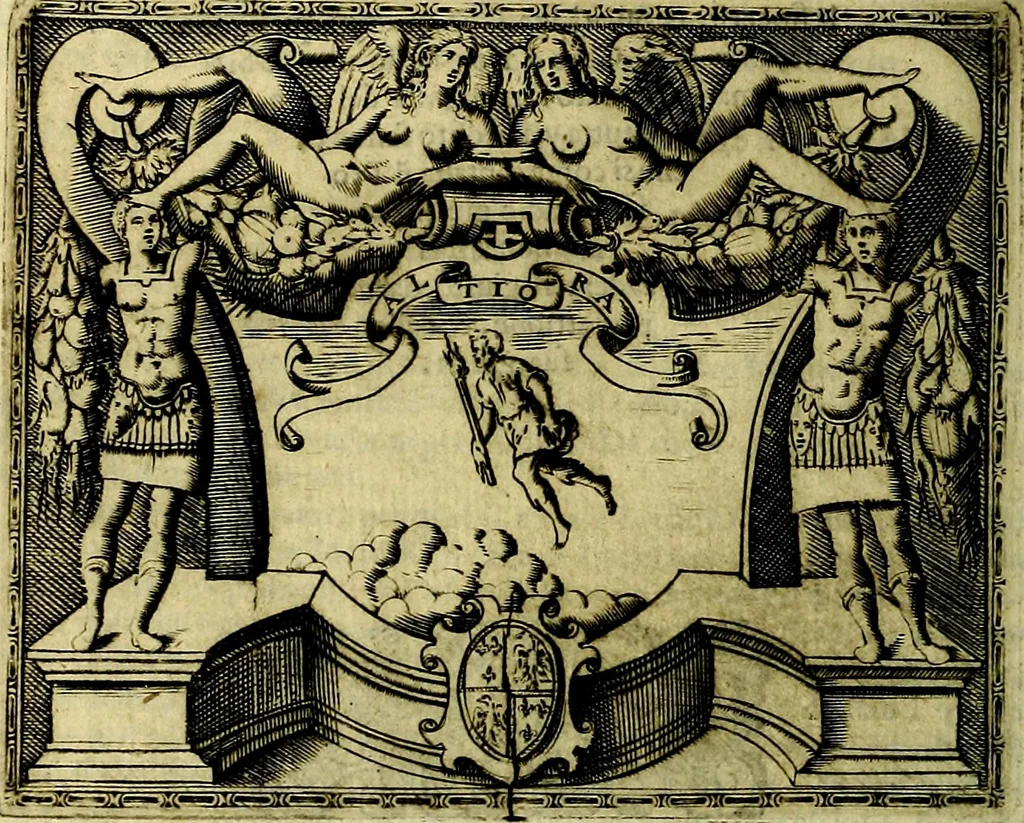An illustration from Le imprese illustri del S.or Ieronimo Ruscelli., 1584, leaf 311