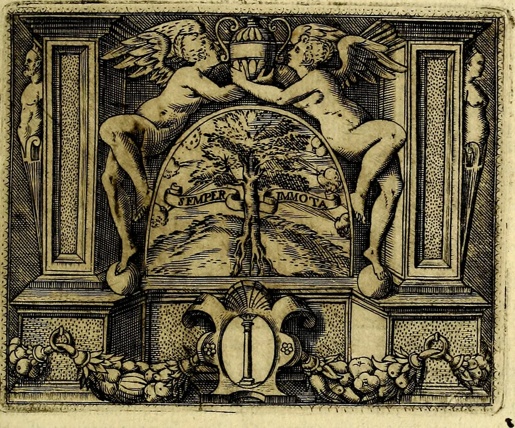 An illustration from Le imprese illustri del S.or Ieronimo Ruscelli., 1584, leaf 314