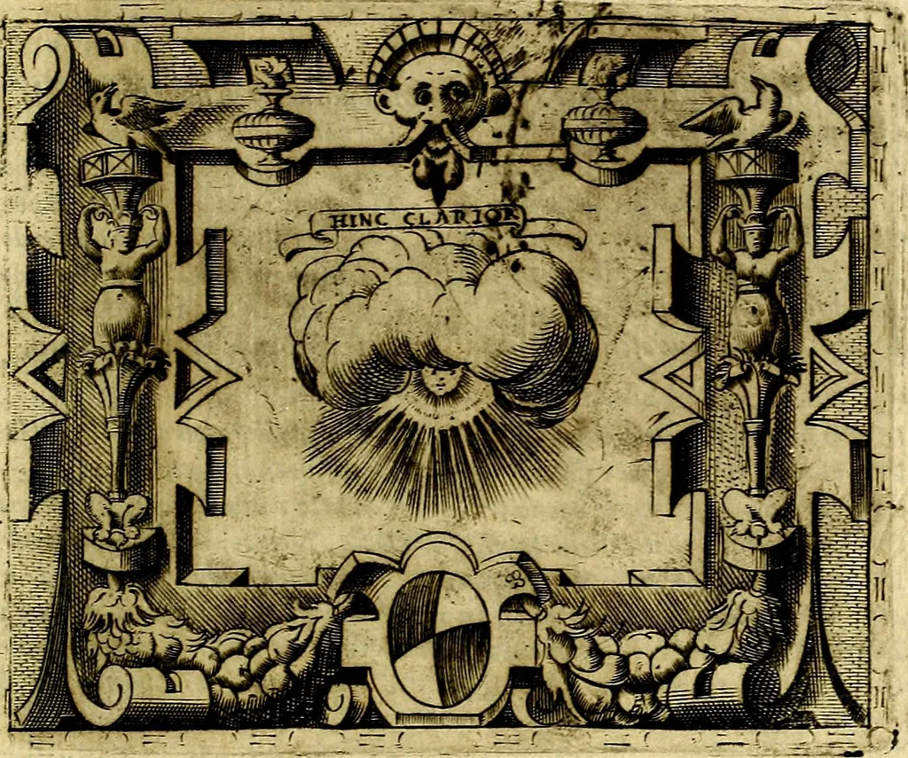An illustration from Le imprese illustri del S.or Ieronimo Ruscelli., 1584, leaf 342