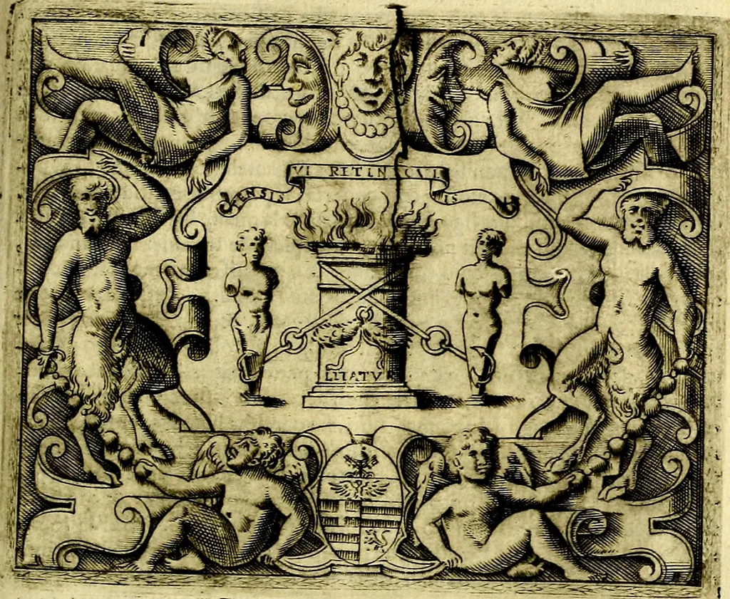 An illustration from Le imprese illustri del S.or Ieronimo Ruscelli., 1584, leaf 348