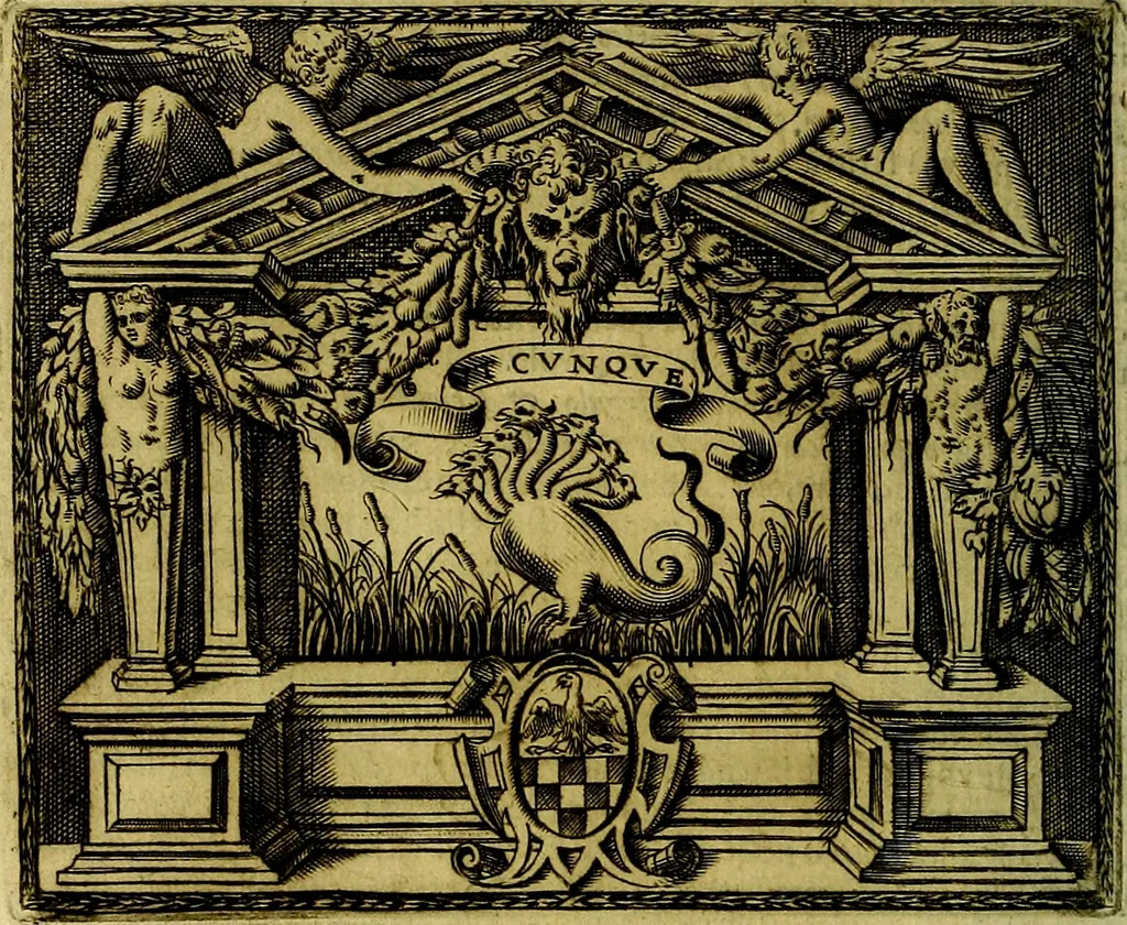 An illustration from Le imprese illustri del S.or Ieronimo Ruscelli., 1584, leaf 355