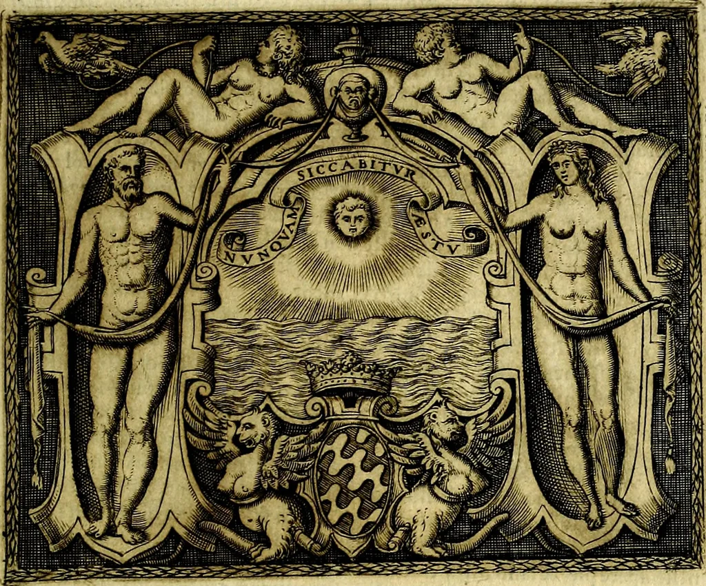 An illustration from Le imprese illustri del S.or Ieronimo Ruscelli., 1584, leaf 368